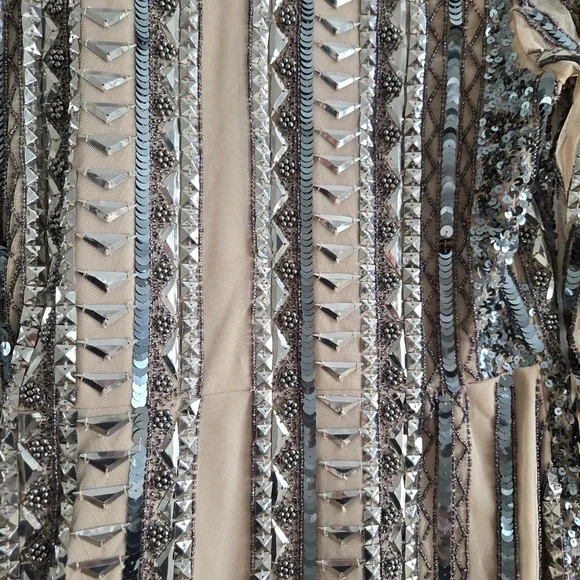 ASOS DESIGN Embellished Mini Dress with Tie Detail - Picture 2 of 9